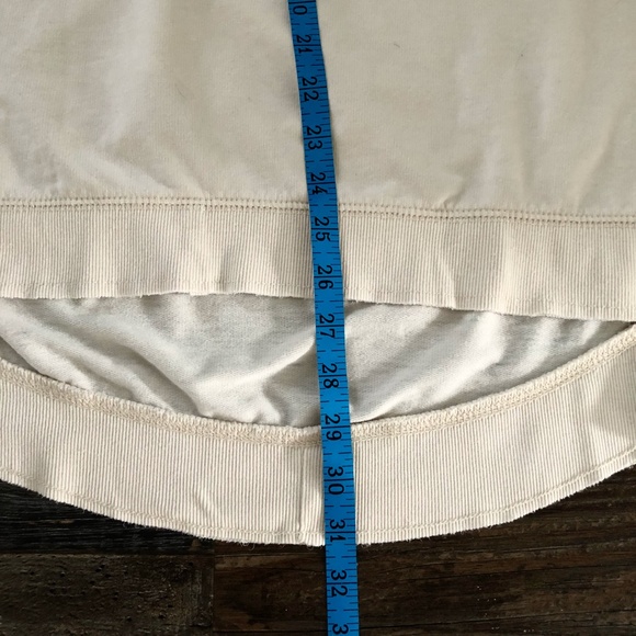 Z Supply High-Slit High-Low Long Sleeve Top XS Cream - Picture 9 of 9